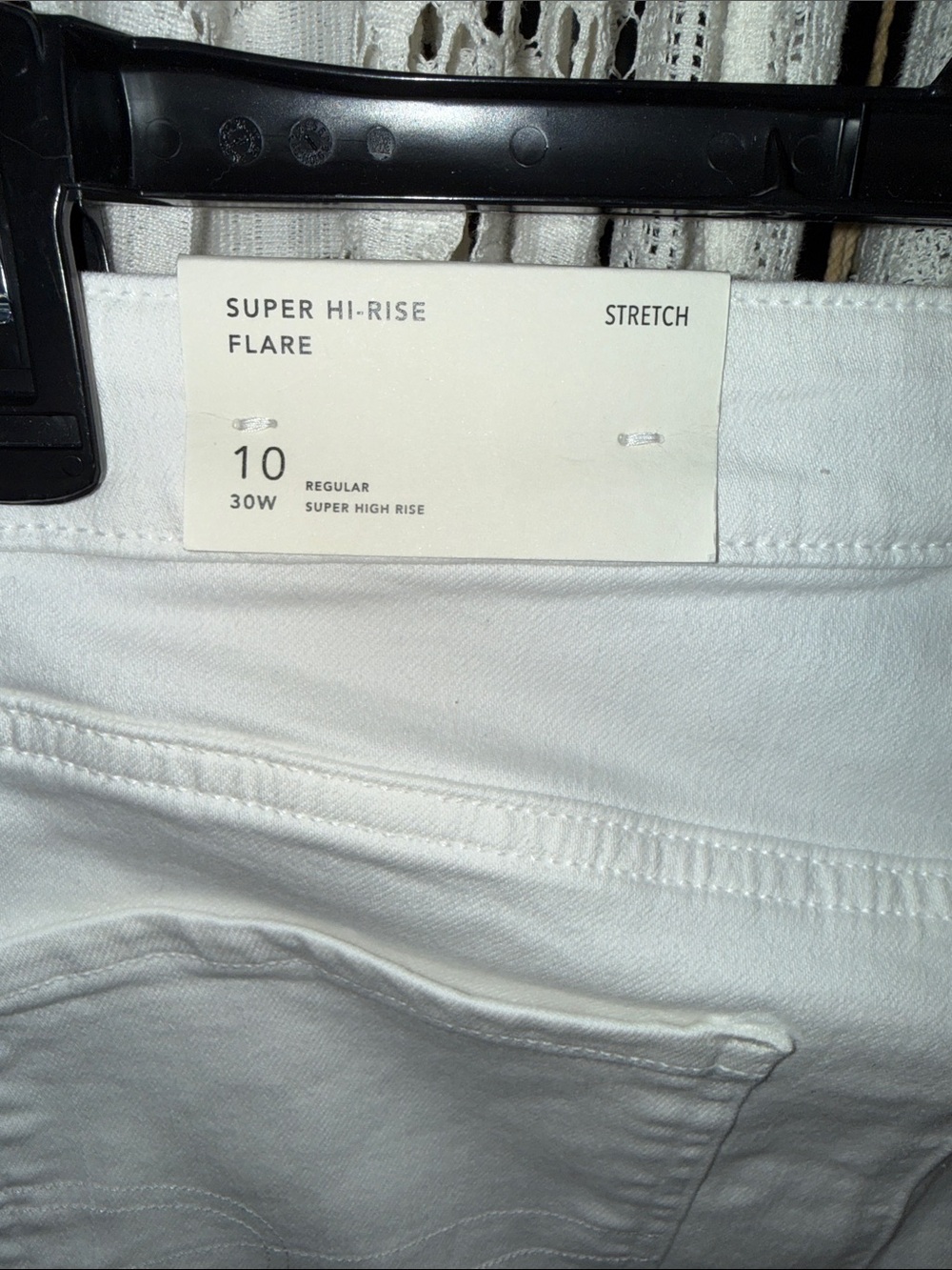 American Eagle Outfitters White Flare Jeans - Picture 5 of 8